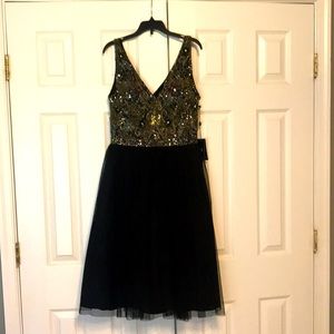 Adrianna papell embellished cocktail dress